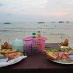 sihanoukville, cambodia dinner on the beach