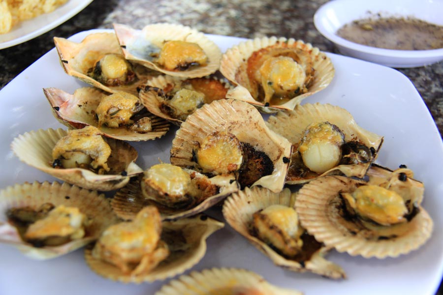 A plate of scallops in Mui Ne, Vietnam