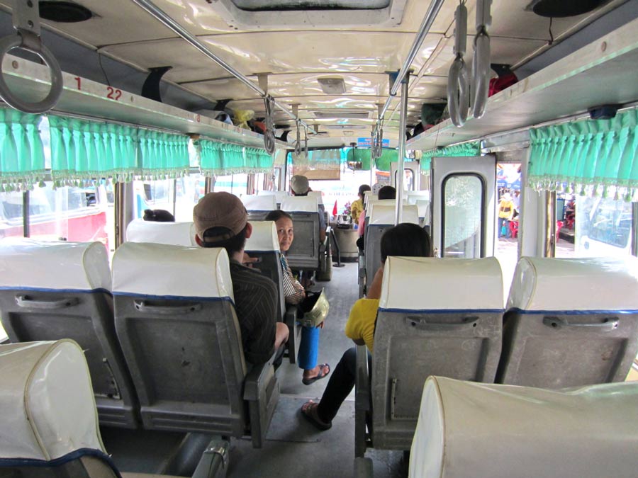 Riding the bus in Vietnam