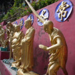 statues at 10,000 buddha monastery